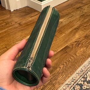 Genuine Leather Zippered Pouch